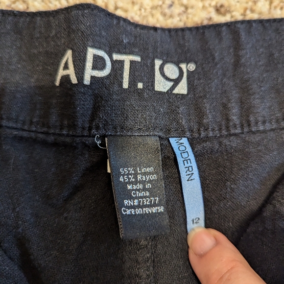 Apt. 9 Modern Fit Linen Shorts Size 12 - Picture 4 of 6
